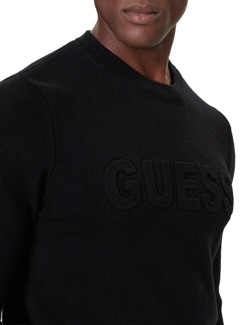 3D LOGO Pulover cu guler rotund jetbla - Pulovere pentru bărbați