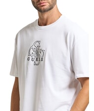 GUESS BASIC Tricou din bumbac alb purpuriu - tricou - 3