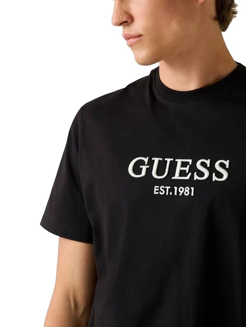 EMBROIDERY Tricou din bumbac jetbla - tricou