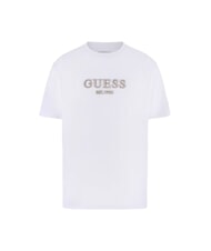GUESS EMBROIDERY Tricou din bumbac alb purpuriu - tricou - 4