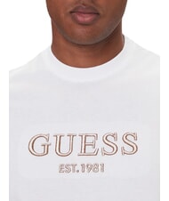 GUESS EMBROIDERY Tricou din bumbac alb purpuriu - tricou - 3
