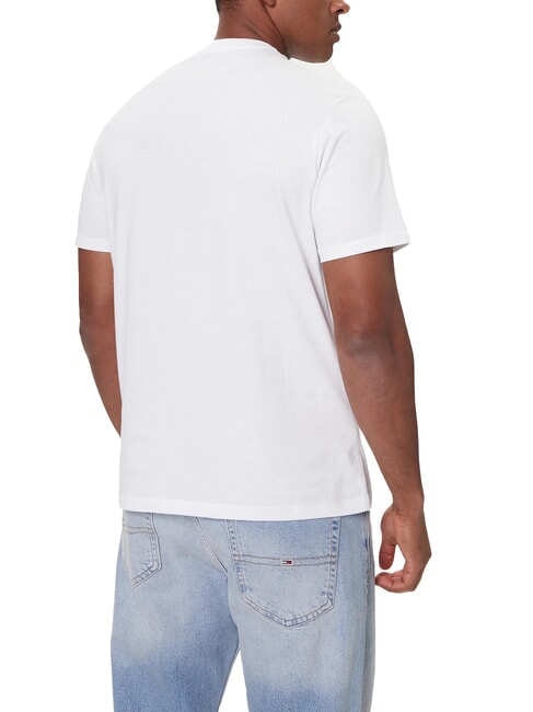 EMBROIDERY Tricou din bumbac alb purpuriu - tricou