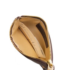 BIASIA EDA Portcard plat din piele cu fermoar prună uscată - Portofele femei - 3