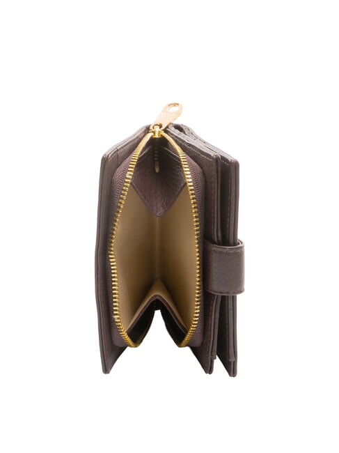 EDA Portofel compact din piele prună uscată - Portofele femei