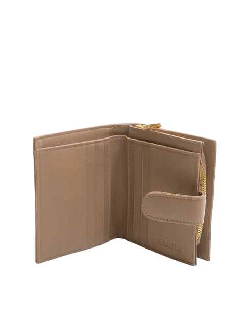 EDA Portofel compact din piele taupe - Portofele femei