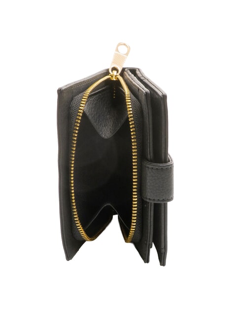 EDA Portofel compact din piele negru - Portofele femei