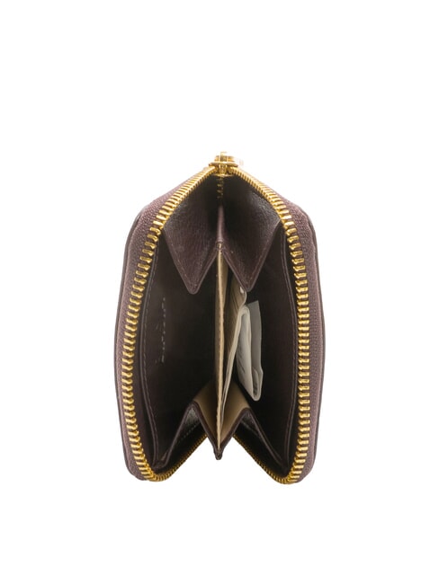 EDA Portofel mic din piele cu fermoar prună uscată - Portofele femei