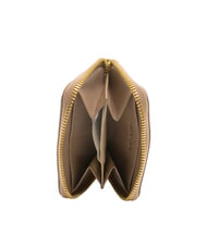 BIASIA EDA Portofel mic din piele cu fermoar taupe - Portofele femei - 2