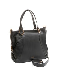 BIASIA WEAVE Geantă de cumpărături din piele cu curea de umăr negru - Genți femei - 2