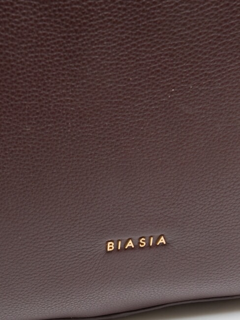 NOVEAU Geantă de umăr din piele prună uscată - Genți femei