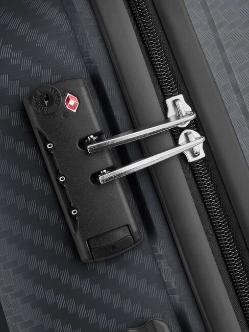 BINALONG Bagaj de mână tip troler subțire negru - Bagaje de mână