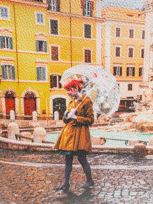 YESBAG  Geantă de cumpărături medie Roma curcubeu - Genți femei