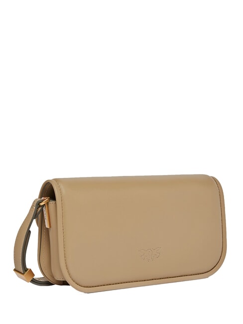 LOVE BOX Geantă de umăr, din piele biscuit de ghimbir-aur antic - Genți femei