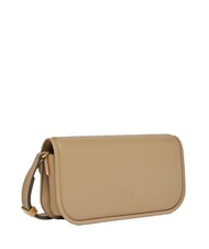 PINKO LOVE BOX Geantă de umăr, din piele biscuit de ghimbir-aur antic - Genți femei - 2