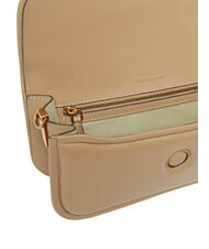 PINKO LOVE BOX Geantă de umăr, din piele biscuit de ghimbir-aur antic - Genți femei - 4