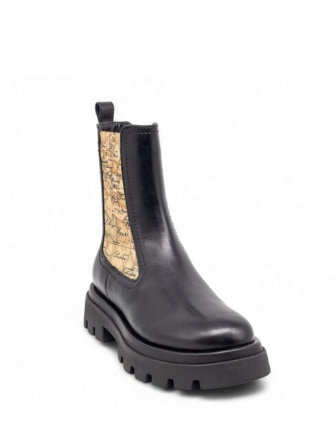 GEO Ghete din piele pentru gleznă negru - Pantofi femei