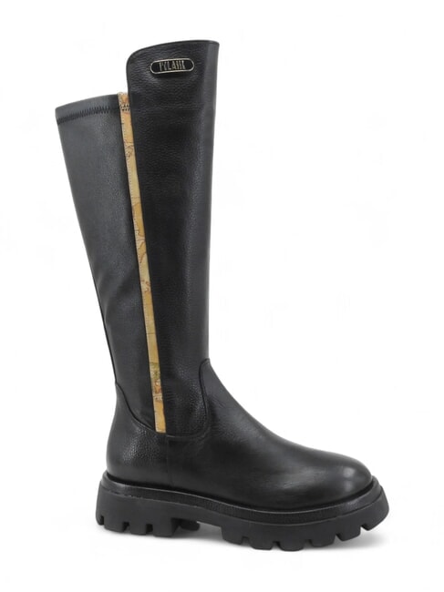 GEO Ghete din piele cu toc de 3 cm negru - Pantofi femei