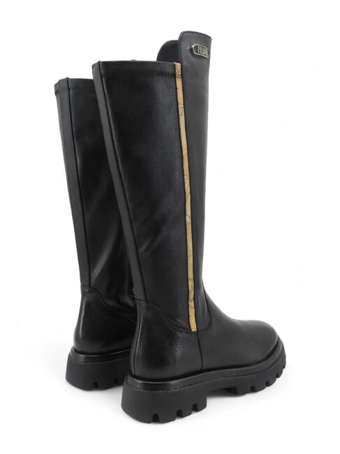 GEO Ghete din piele cu toc de 3 cm negru - Pantofi femei