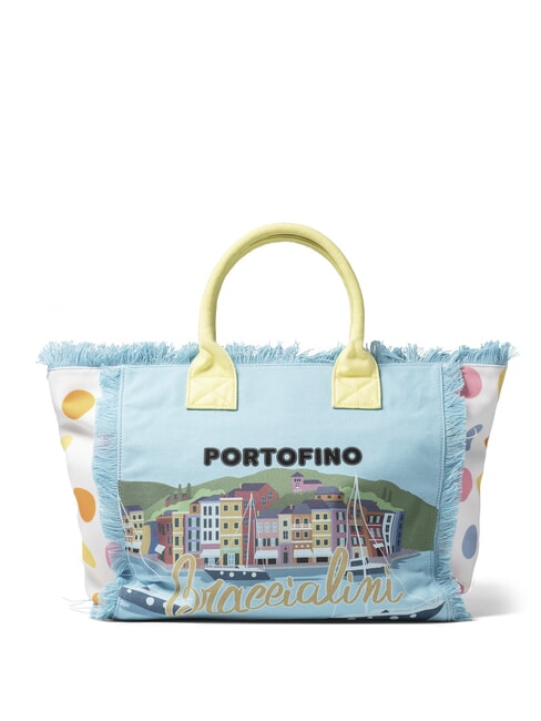 SUMMER Geantă tote din pânză cu imprimeu Portofino - Genți femei