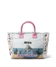 BRACCIALINI SUMMER Geantă tote din pânză cu imprimeu Ibiza - Genți femei - 3