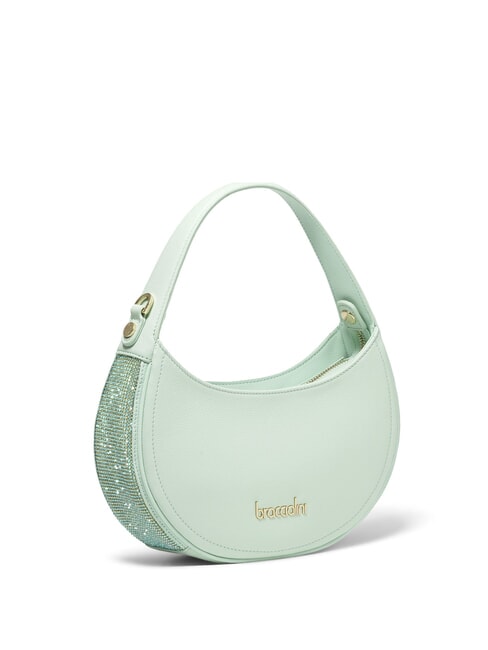 KIM Geantă de subraț cu plasă metalică ceresc - Genți femei