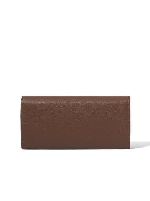 BASIC Portofel continental din piele maro - Portofele femei