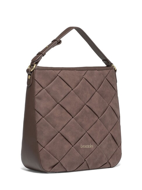 ICONS Geantă de umăr hobo cu curea de umăr maro - Genți femei