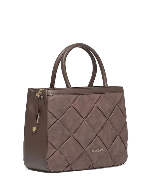 ICONS  Geanta de mana, cu bareta de umar maro - Genți femei