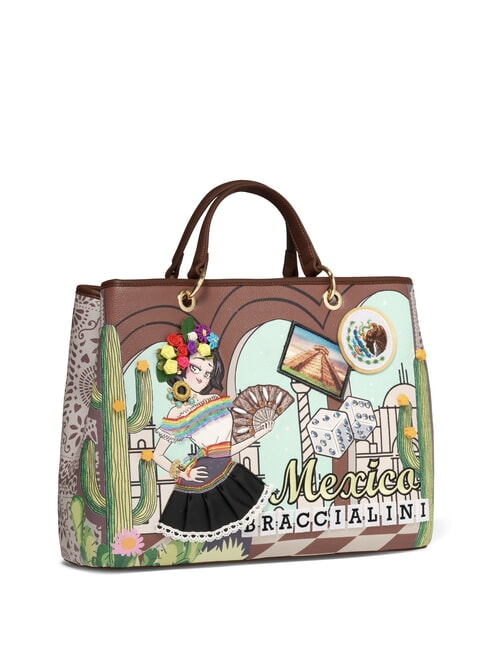 CARTOLINE Geantă de mână MEXIC cu curea de umăr multi - Genți femei