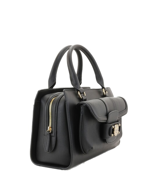 CHAIN Geantă de mână cu curea dublă de umăr negru - Genți femei