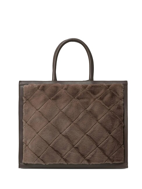 ICONS Geantă tote cu curea de umăr maro - Genți femei