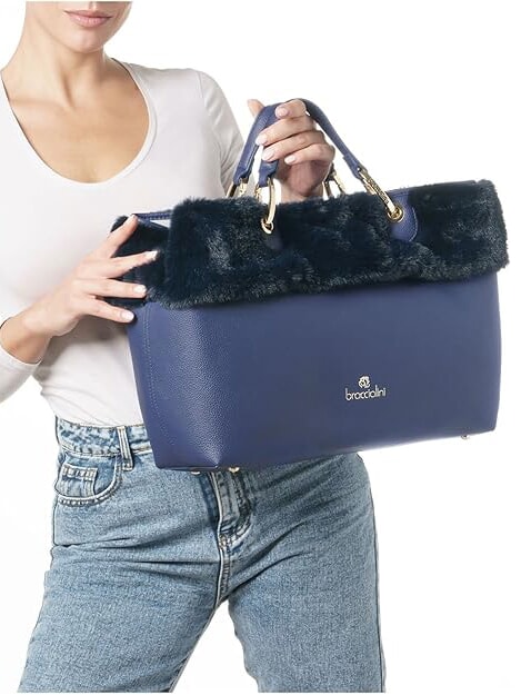 BETH FUR Geantă de mână cu clutch albastru - Genți femei