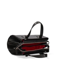 BRACCIALINI ZOE CROCO Geantă de mână din piele imprimată negru - Genți femei - 5