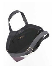 FURLA FLOW Geantă de umăr din piele imprimată bezea+aură+sol - Genți femei - 4