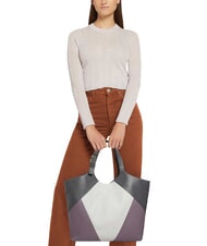 FURLA FLOW Geantă de umăr din piele imprimată bezea+aură+sol - Genți femei - 5