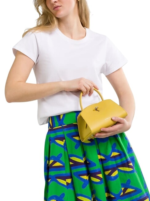 GENESI Geanta mini din piele cu curea de umar miere - Genți femei