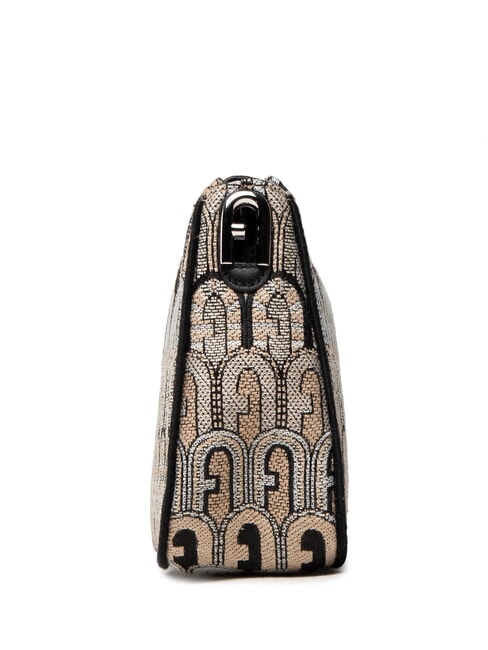 MOON Geantă mini din material jacquard deșert + tonuri negre - Genți femei