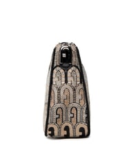 FURLA MOON Geantă mini din material jacquard deșert + tonuri negre - Genți femei - 3