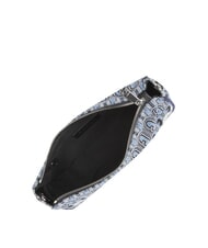 FURLA MOON Geantă mini din material jacquard albastru denim + tonuri de negru - Genți femei - 7