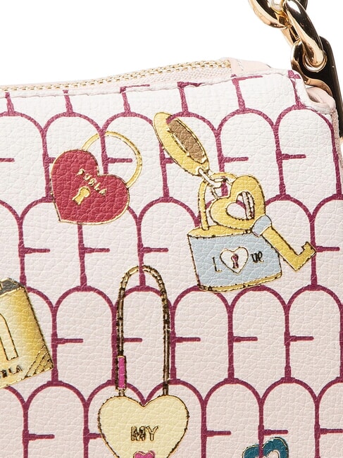 MOON Geantă mică de umăr din piele tonuri bune - Genți femei