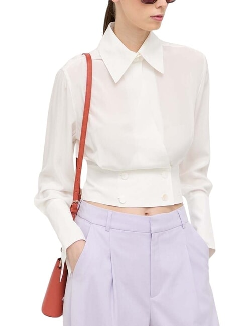 FLEUR Geantă de umăr din piele de vițel scorţişoară - Genți femei