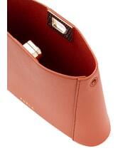 FURLA FLEUR Geantă de umăr din piele de vițel scorţişoară - Genți femei - 6