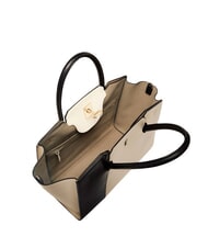 FURLA GENESI Geantă de mână din piele cu curea de umăr lună plină+neagră - Genți femei - 3