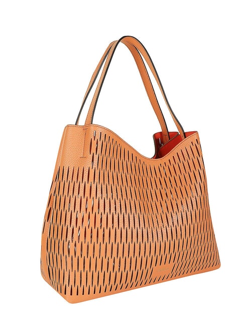 PRIMULA Geantă de umăr din piele perforată apus de soare - Genți femei