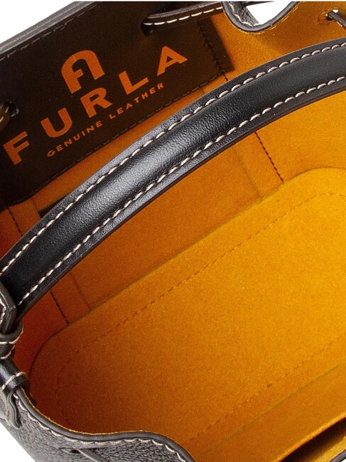 MIASTELLA Mini găleată manuală, cu curea de umăr negru - Genți femei