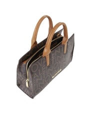 MARIO VALENTINO REGINA RE Geantă de mână cu logo integral și curea de umăr întunecat/natural - Genți femei - 5