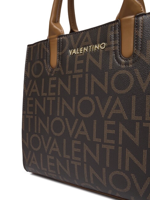 REGINA RE Geantă de mână cu imprimeu integral al logo-ului întunecat/natural - Genți femei