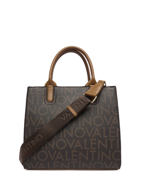 REGINA RE Geantă de mână cu imprimeu integral al logo-ului întunecat/natural - Genți femei