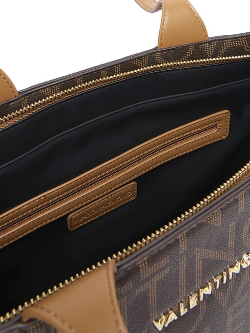 REGINA RE Geantă de cumpărături de umăr cu logo integral întunecat/natural - Genți femei