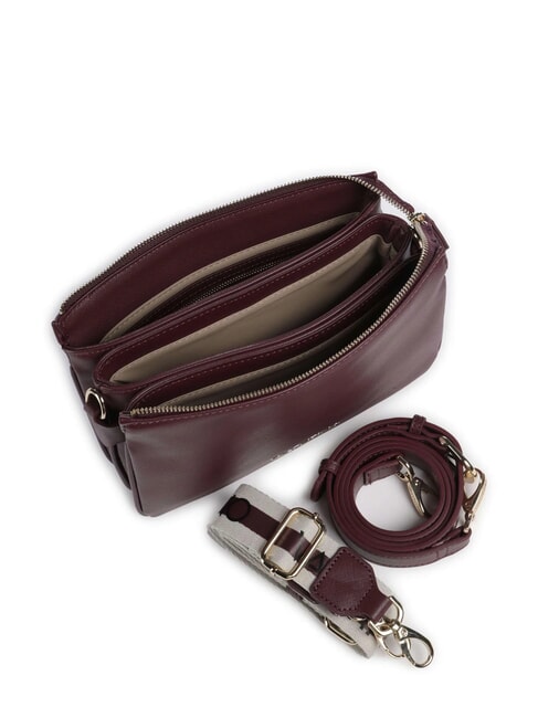 ZERO RE Geantă multifuncțională cu imprimeu saffiano prună uscată - Genți femei